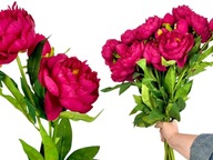 Umelá Peonia Pivoňka Umelé Kvety Kytica Rastlina ako Živá 74 cm