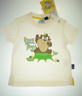 Bluzka koszulka niemowlęca T-shirt biała roz. 68/74 6-9 mie