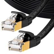 KABEL ETHERNET SIECIOWY LAN PATCHCORD SKRĘTKA INTERNET PŁASKI SFTP CAT7 15M