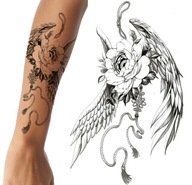 Tatuaż tymczasowy sznur skrzydła fake tattoo