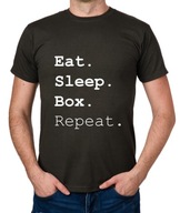 koszulka EAT SLEEP BOX REPEAT prezent