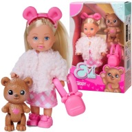 EVI LOVE JÁTÉKBABA SZETT TEDDY MINIBABA HÁTIZSÁKKAL ÉS MACIVAL