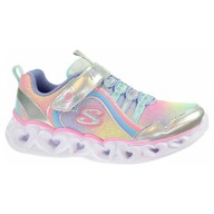 Skechers S Lights-Heart Lights - Rainbow silver 35