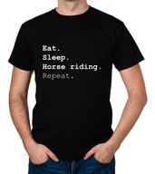 koszulka EAT SLEEP HORSE RIDING REPEAT prezent