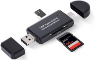 CZYTNIK KART 5w1 UNIWERSALNY SD MicroSD USB-C MicroUSB TF WIELOFUNKCYJNY