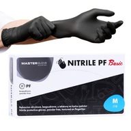 Rękawiczki nitrylowe Master GLove rękawice bezpudrowe 100 sztuk black M