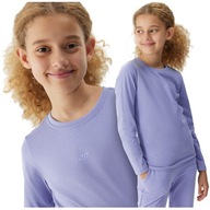 KOSZULKA z długim rękawem BLUZA 4F LONGSLEEVE junior 4FJAW23TLONF141 158