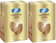 Vlhčené kondómy Nelatexové DUREX Real Feel 32 ks bez latexu