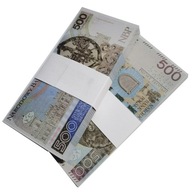 500 Złotych banknoty do zabawy i nauki plik 100szt