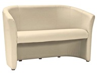 FOTEL SOFA TM-2 KREMOWA EKOSKORA biuro Signal