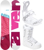 Zestaw Snowboard RAVEN Style Pink 150cm + buty Pearl + wiązania FT360 White