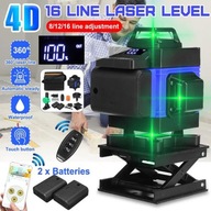 16 Lineárny laser úroveň 4D zelené samonivelačné svetlo 360 otočný