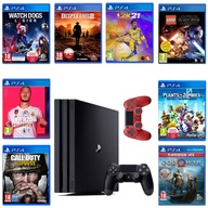 MEGAZESTAW PlayStation 4 PS4 PRO 1TB + 2 Pady Sony + 8 GIER