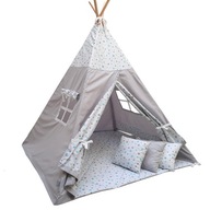 Stan TIPI pre deti veľký 3 vankúše MATA TEEPEE wigwam darček CE