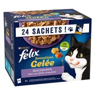 FELIX SENSATIONS saszetki kot w GALARETCE mix smaków MIĘSO i RYBY 24x85g