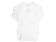 Bambusové body s dlhým rukávom Biele 18-24m BAMBOOM