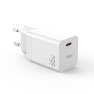 Ładowarka Sieciowa PD 65W 1xUSB-C + Kabel USB-C - USB-C 1m XO CE10 biała