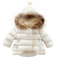 Zimná bunda kabát futerko pompon 86 92