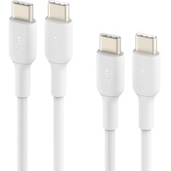 Kabel x2 Belkin Boost PVC 2-Pack USB-C / USB-C, 1m, ładujący / przesyłowy