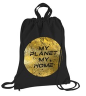 Worko - batoh školský vak na topánky WF taška plátno čierna My Planet