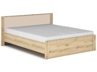Manželská posteľ s roštom Daicos LB-160 160x200 cm - dub artisan / champagn