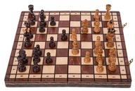 SQUARE - Drevený TURISTICKÝ Šach - 35 x 35 cm Čerešňové