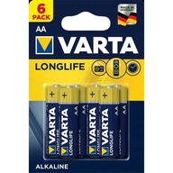 Alkalická batéria VARTA LR06/AA Longlife x 6 ks