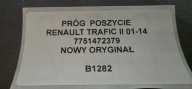 pillar side RENAULT TRAFIC II 01-14 new original 7751472379