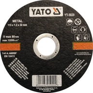 YATO YT-5920 Tarcza do cięcia metalu 115x1,2x22 mm