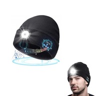 Teplá a krásna zimná Bluetooth čiapka s hudbou a LED svetlom