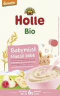 HOLLE BIO PEŁNOZIARNISTA KASZKA MUSLI JABŁKO BANAN MALINY 250g 6m