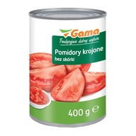 Pomidory krojone w puszce bez skóry 400g Gama