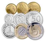 2021 rocznik 1 2 5 10 20 50 gr 1 2 5 zł złote złotych menniczy UNC