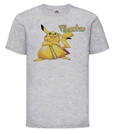 Koszulka Pikachu Pokemony dla dzieci szara 104