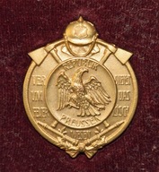 Odznaka za zasługę Straż Pożarna Prusy piękna złocona strażacka do 1918