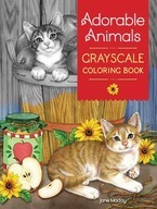 Adorable Animals GrayScale Coloring Book Maday