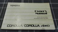 TOYOTA COROLLA / 4WD Instrukcja Ksiazka 1988