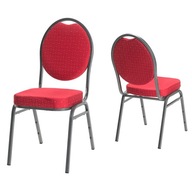Konferenčná banketová stolička stohovateľná Benátky červená