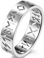 Srebrny Pierścień Wiking Celtyckie Runy Ring