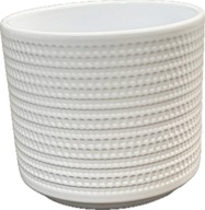 Doniczka ceramiczna biała osłonka 12 cm