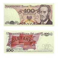 Banknot PRL - 100 ZŁOTYCH ZŁ 1986 - Seria NY - Ludwik Waryński - UNC