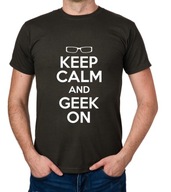 koszulka KEEP CALM AND GEEK ON prezent