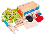 Zestaw konstrukcyjny dla dzieci 3+ Skrzynka Drewniane Klocki do skręcania