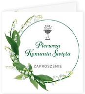 Zaproszenia Komunijne Kopertami na Komunię Świętą Komunia Konawalie 8szt.