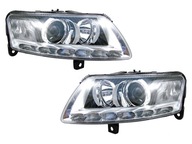 Audi A6 C6 4F 2004-2008 lampy bi-xenon D2S LED do jazdy dziennej DRL