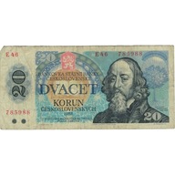 Banknot, Czechosłowacja, 20 Korun, 1988, VG(8-10),