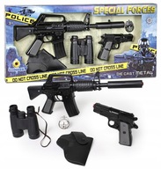 Zestaw Policjanta 5w1 - Karabin, pistolet, kabura, lornetka - Gonher 446/6