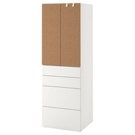 IKEA SMASTAD PLATSA Skriňa biela/korok 60x57x181 cm