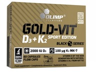 OLIMP GOLD-VIT D3+K2 2000 IU SPORT EDITION ZDROJ VITAMÍNOV IMUNITA 60 KAPS