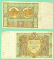 BANKNOT POLSKA 50 ZŁ 1929 R. CA